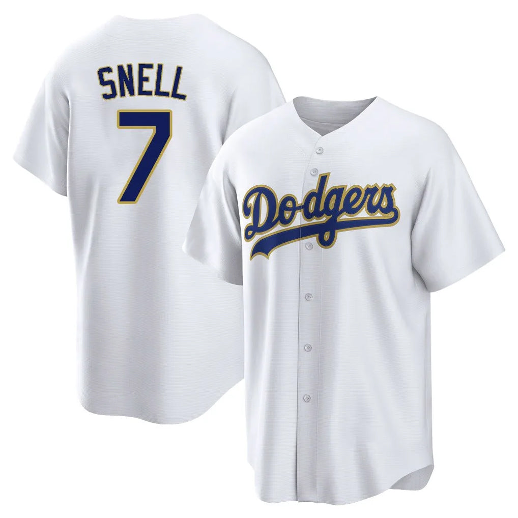 LA.Dodgers #7 Blake Snell Player Gold White 2026 Collection Stadium Game Hdoa Stitched Jerseys