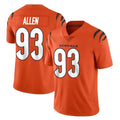 C.Bengals #93 Jonathan Allen Player Orange Vapor Untouchable Limited Home Game Hdoa Stitched Jerseys