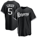 T.Rangers #5 Corey Seager Player Black Replica Game Hdoa Stitched Jerseys