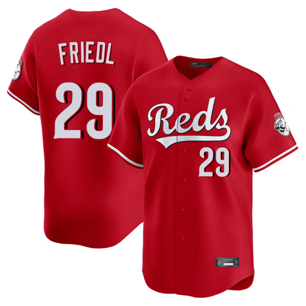 C.Reds #29 TJ Friedl Player Red Home Limited Hdoa Stitched Jerseys