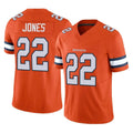 D.Broncos #22 Brandon Jones Player Orange Limited Alternate Vapor F.U.S.E. Throwback Game Hdoa Stitched Jerseys
