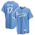 LA.Dodgers #17 Shohei Ohtani Player Light Blue Cooperstown Collection Limited Hdoa Stitched Jerseys