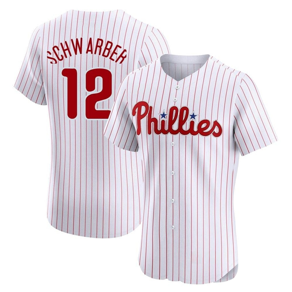 P.Phillies #12 Kyle Schwarber Player White Home Limited Elite Hdoa Stitched Jerseys