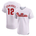 P.Phillies #12 Kyle Schwarber Player White Home Limited Elite Hdoa Stitched Jerseys