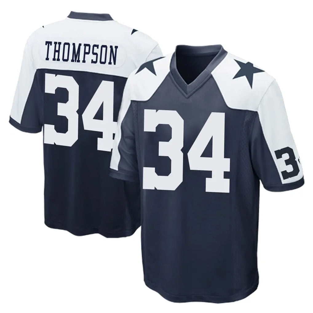 D.Cowboys #34 Jalen Thompson Player Navy-White Alternate Home Game Hdoa Stitched Jerseys