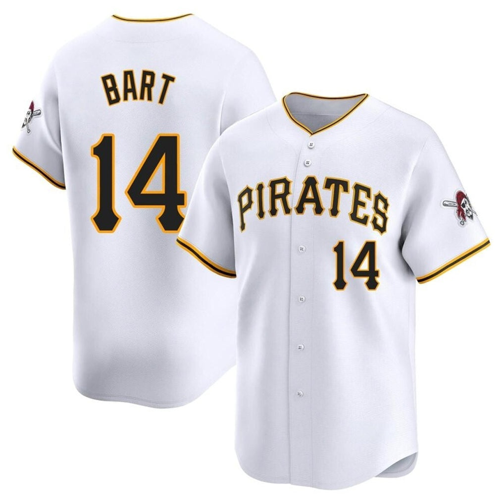 P.Pirates #14 Joey Bart Player White Home Limited Hdoa Stitched Jerseys