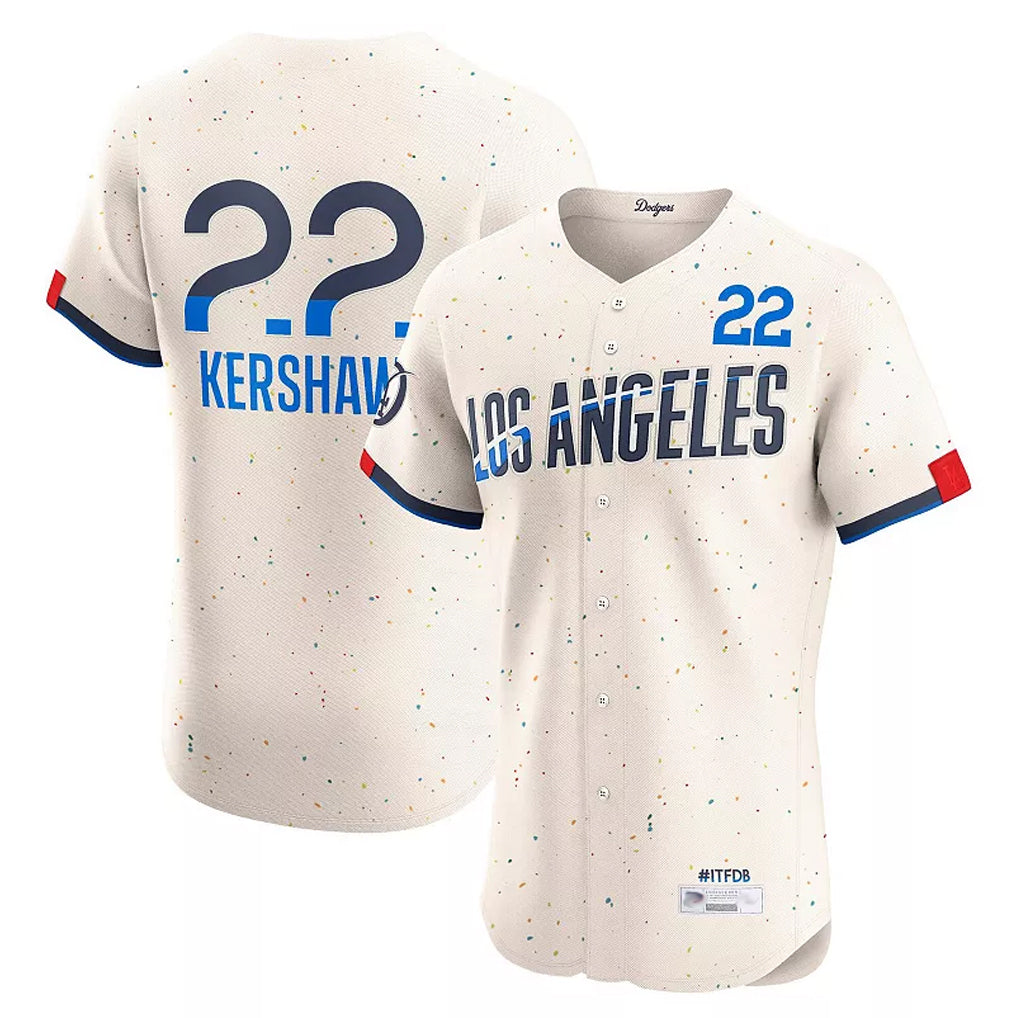 LA.Dodgers #22 Clayton Kershaw Player Cream City Connect Limited Elite Home Hdoa Stitched Jerseys