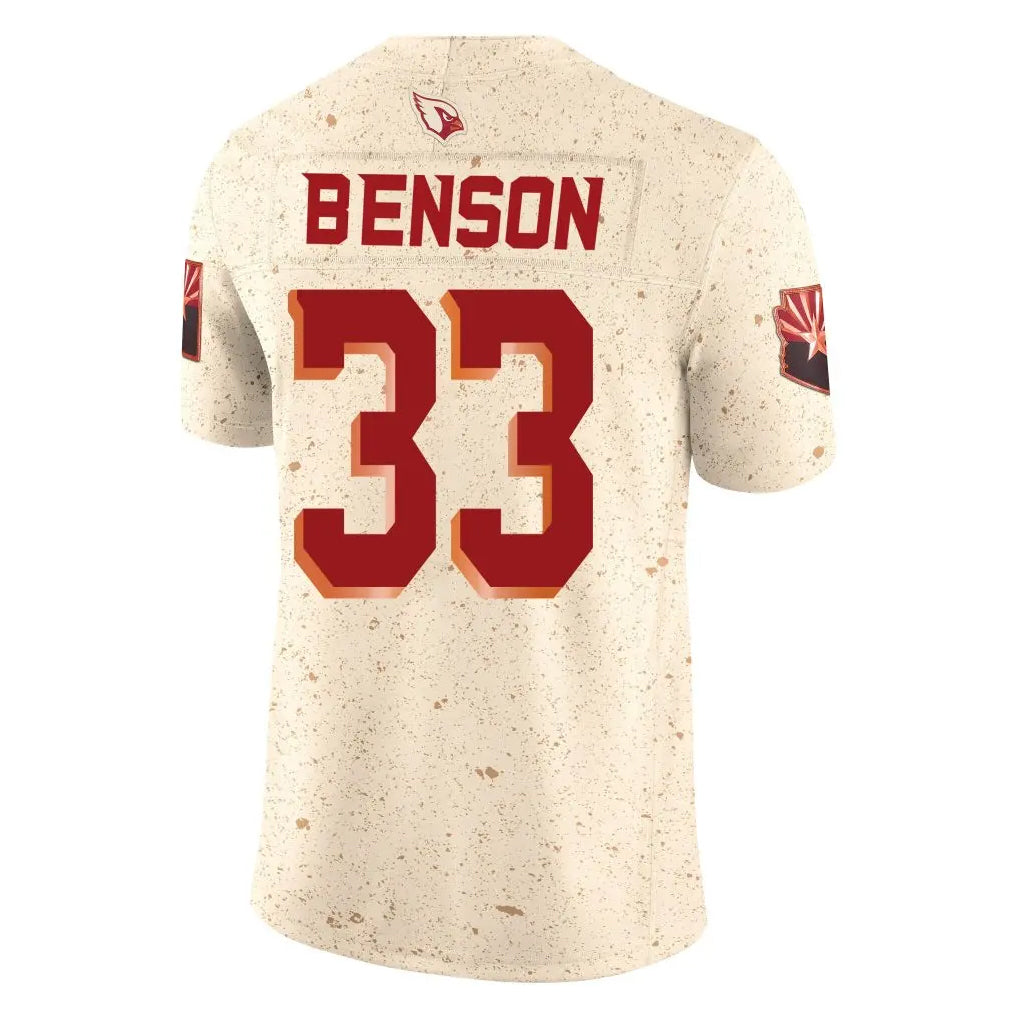 A.Cardinals #33 Trey Benson Player Cream Rivalries Collection Vapor Limited Home Game Hdoa Stitched Jerseys