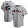 H.Astros #45 Tatsuya Imai Player Gray Home Game Hdoa Stitched Jerseys