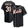NY.Mets #31 Mike Piazza Player Black Fashion Out Game Hdoa Stitched Jerseys