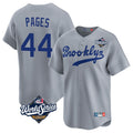 LA.Dodgers #44 Andy Pages Player Gray World Series Game Limited Home Hdoa Stitched Jerseys
