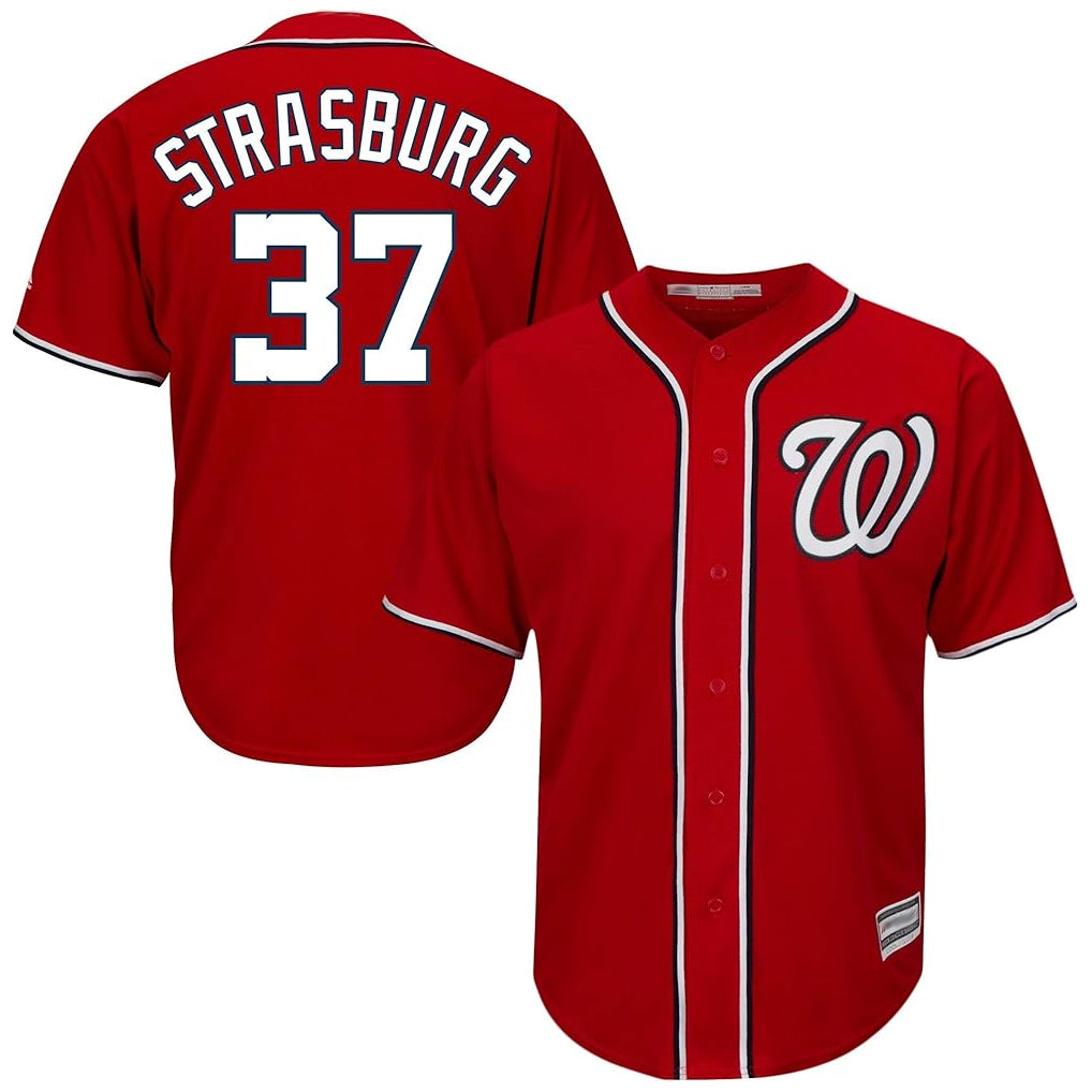 W.Nationals #37 Stephen Strasburg Player Red Cool Alternate Player Hdoa Stitched Jerseys