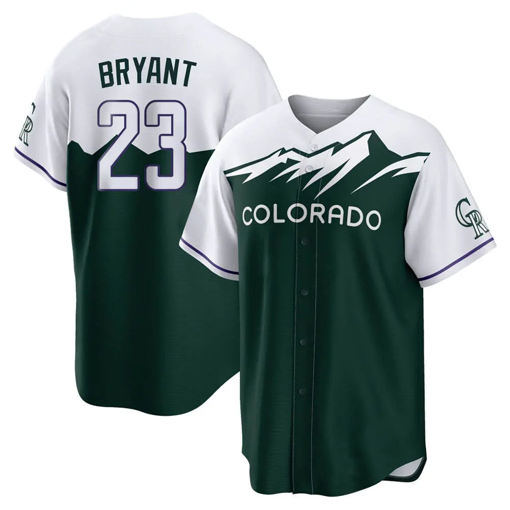 C.Rockies #23 Kris Bryant Player Green City Connect Home Game Hdoa Stitched Jerseys