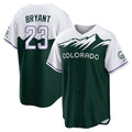 C.Rockies #23 Kris Bryant Player Green City Connect Home Game Hdoa Stitched Jerseys