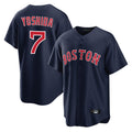 B.Red Sox #7 Masataka Yoshida Player Navy Home Game Hdoa Stitched Jerseys