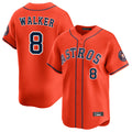H.Astros #8 Christian Walker Player Orange Home Limited Hdoa Stitched Jerseys