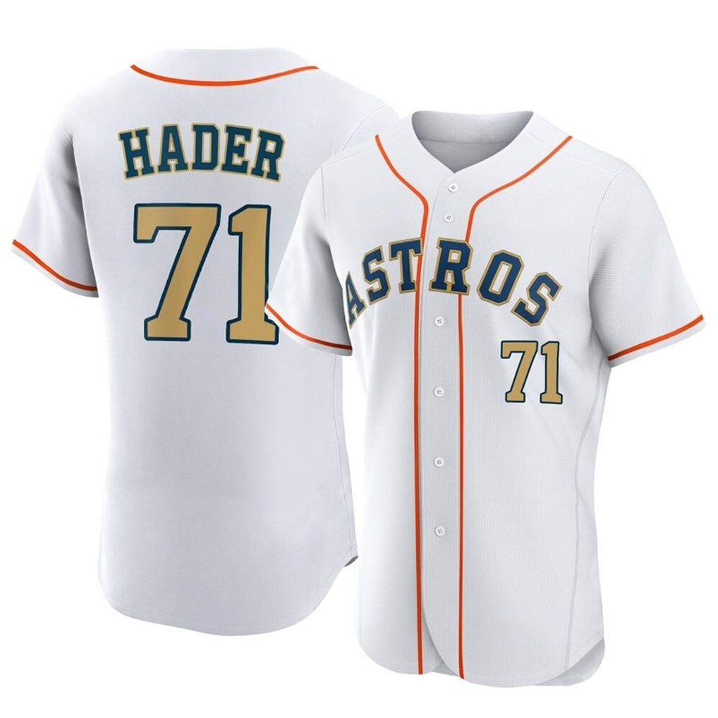 H.Astros #71 Josh Hader Player Gold Collection Limited Elite Home Hdoa Stitched Jerseys