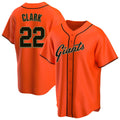 SF.Giants #22 Will Clark Player Orange Home Game Hdoa Stitched Jerseys