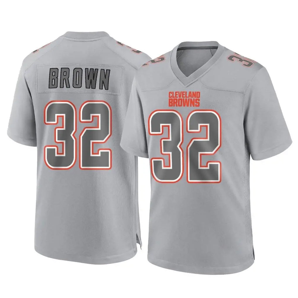 C.Browns #32 Jim Brown Player Gray Atmosphere Fashion Game Hdoa Stitched Jerseys