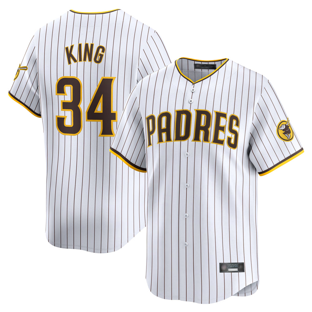 S.Diego Padres #34 Michael King Player White Home Limited Hdoa Stitched Jerseys
