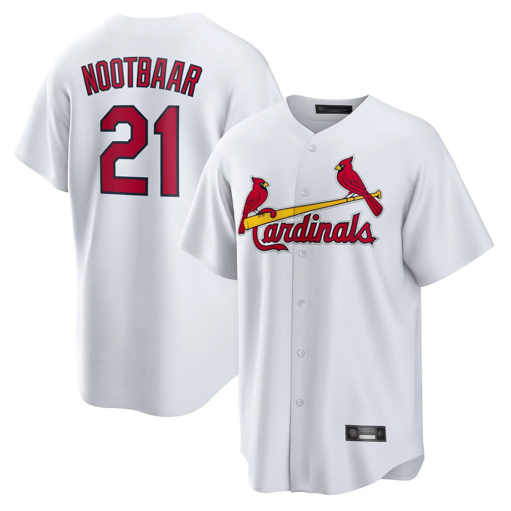 St. Louis Cardinals #21 Lars Nootbaar Player White Home Game Hdoa Stitched Jerseys