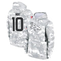 D.Broncos #10 Bo Nix Player Arctic Camo Salute to Service Hoodies Limited Game Hdoa Stitched Jerseys