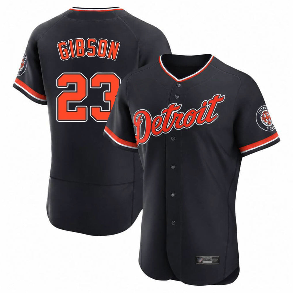 D.Tigers #23 Kirk Gibson Player Navy Limited Elite Home Game Hdoa Stitched Jerseys
