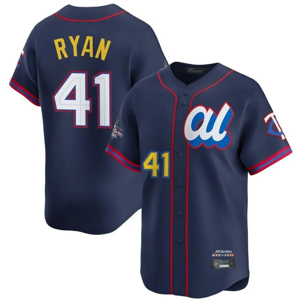 M.Twins #41 Joe Ryan Player Navy All-star Game Limited Home Hdoa Stitched Jerseys