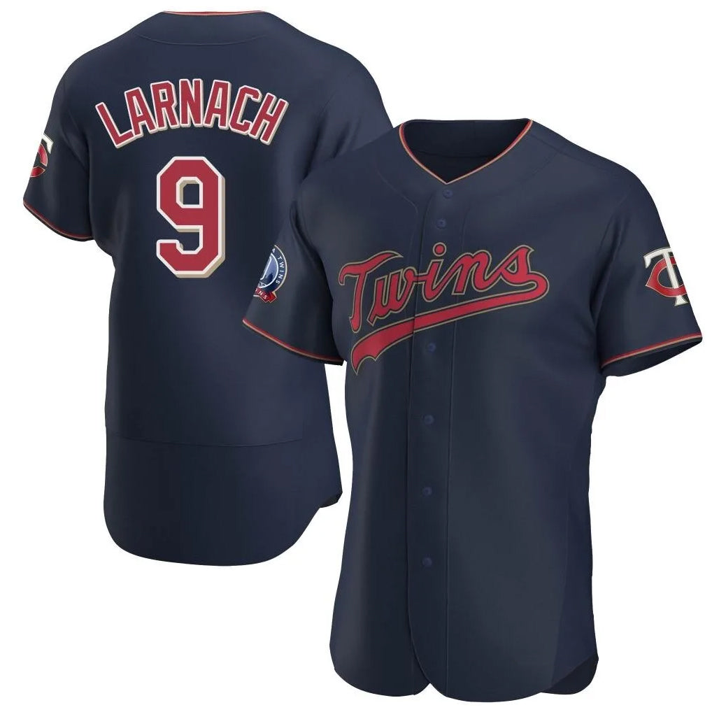 M.Twins #9 Trevor Larnach Player Navy 60th Home Limited Elite Hdoa Stitched Jerseys