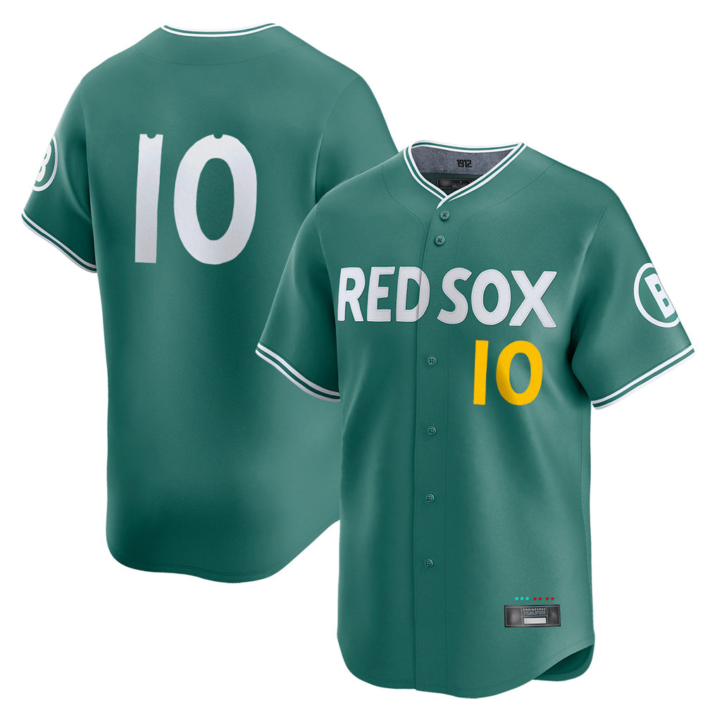 B.Red Sox #10 Trevor Story Player Green City Connect Limited Home Game Hdoa Stitched Jerseys