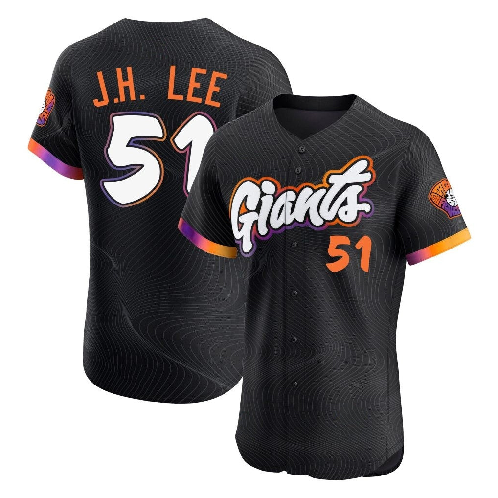 SF.Giants #51 Jung Hoo Lee Player Black 2025 City Connect Home Limited Elite Hdoa Stitched Jerseys