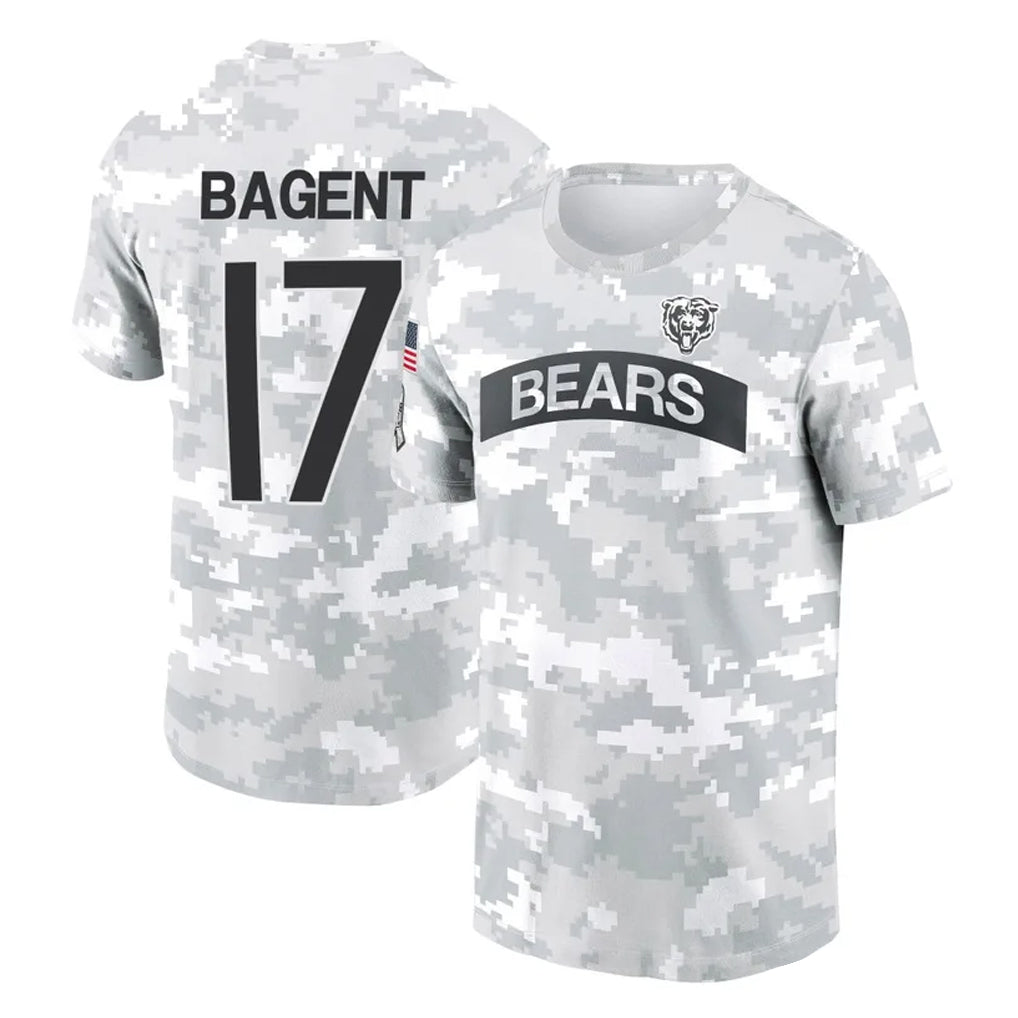 C.Bears #17 Tyson Bagent Player Arctic Camo Salute to Service Performance T-Shirt Limited Hdoa Stitched Jerseys