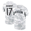C.Bears #17 Tyson Bagent Player Arctic Camo Salute to Service Performance T-Shirt Limited Hdoa Stitched Jerseys