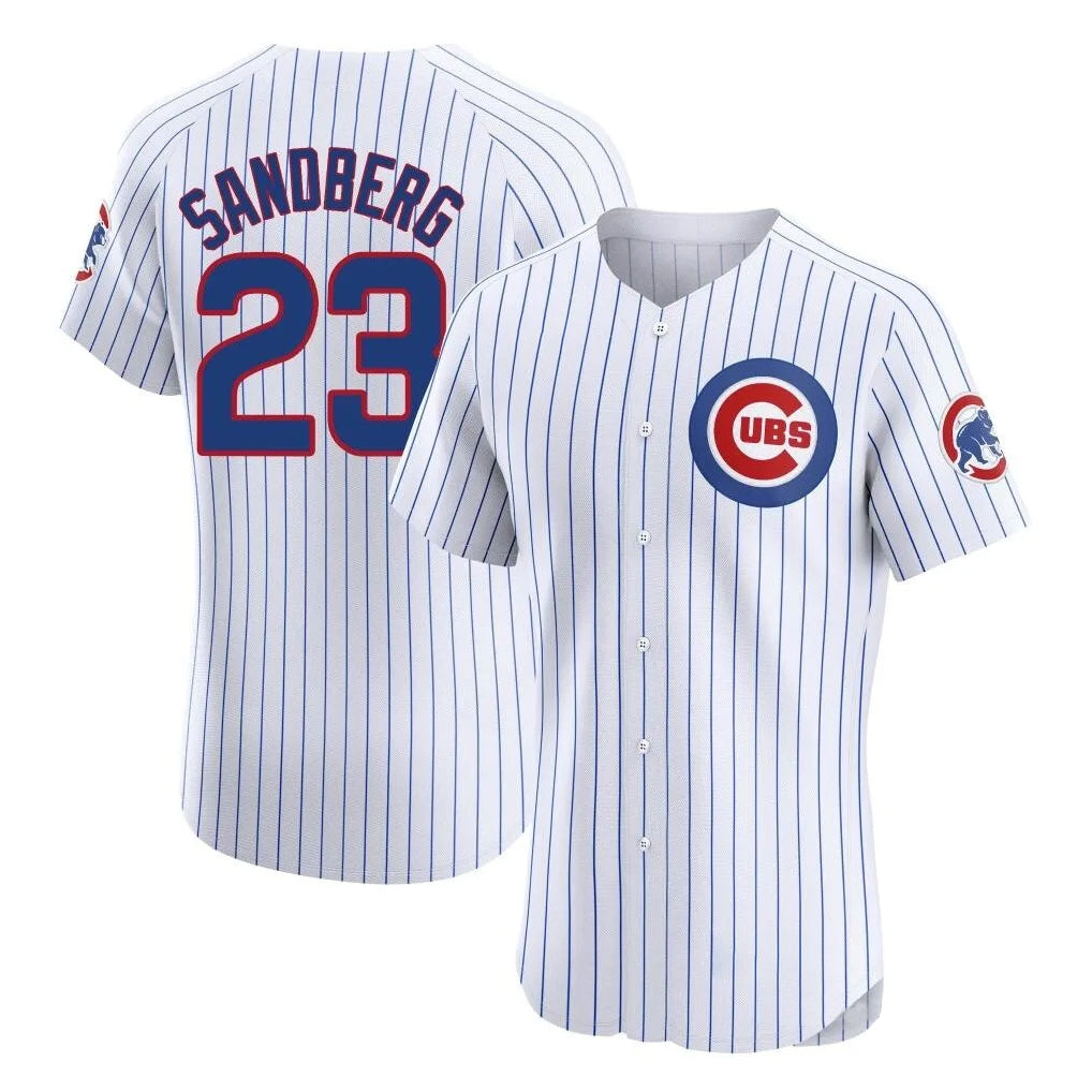 C.Cubs #23 Ryne Sandberg Player White Limited Elite Home Game Hdoa Stitched Jerseys