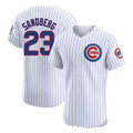 C.Cubs #23 Ryne Sandberg Player White Limited Elite Home Game Hdoa Stitched Jerseys