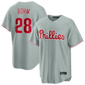 P.Phillies #28 Alec Bohm Player Gray Home Game Hdoa Stitched Jerseys