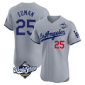 LA.Dodgers #25 Tommy Edman Player Gray World Series Limited Elite Home Hdoa Stitched Jerseys