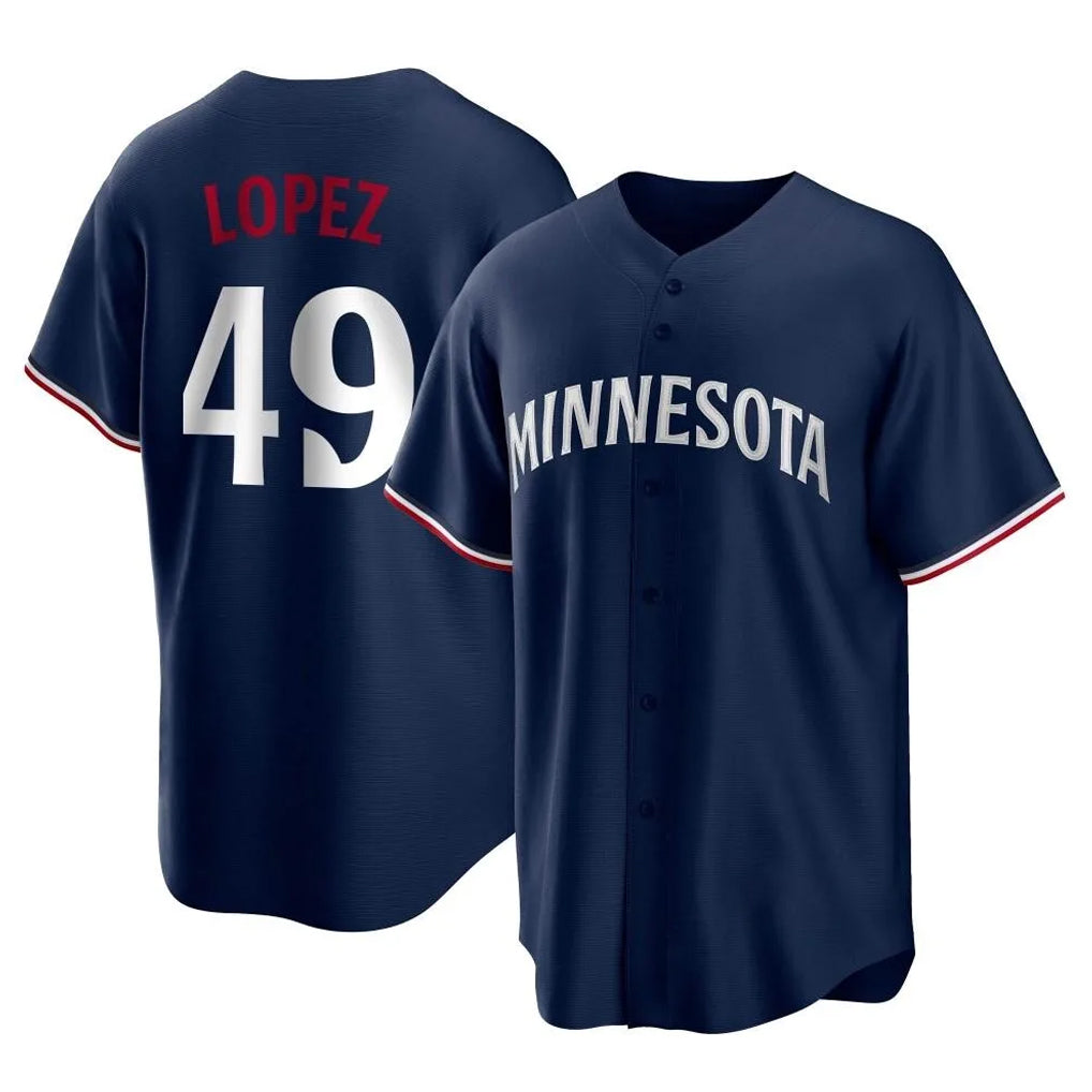 M.Twins #49 Pablo Lopez Player Navy Replica Alternate Home Hdoa Stitched Jerseys