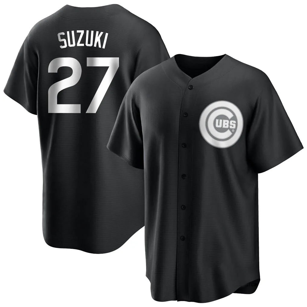 C.Cubs #27 Seiya Suzuki Player Black Game Hdoa Stitched Jerseys