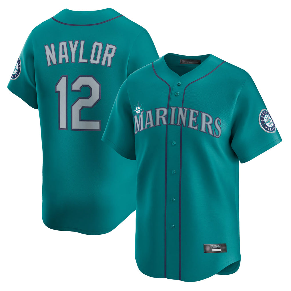 S.Mariners #12 Josh Naylor Player Teal Home Limited Hdoa Stitched Jerseys