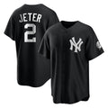 NY.Yankees #2 Derek Jeter Player Black Game Hdoa Stitched Jerseys