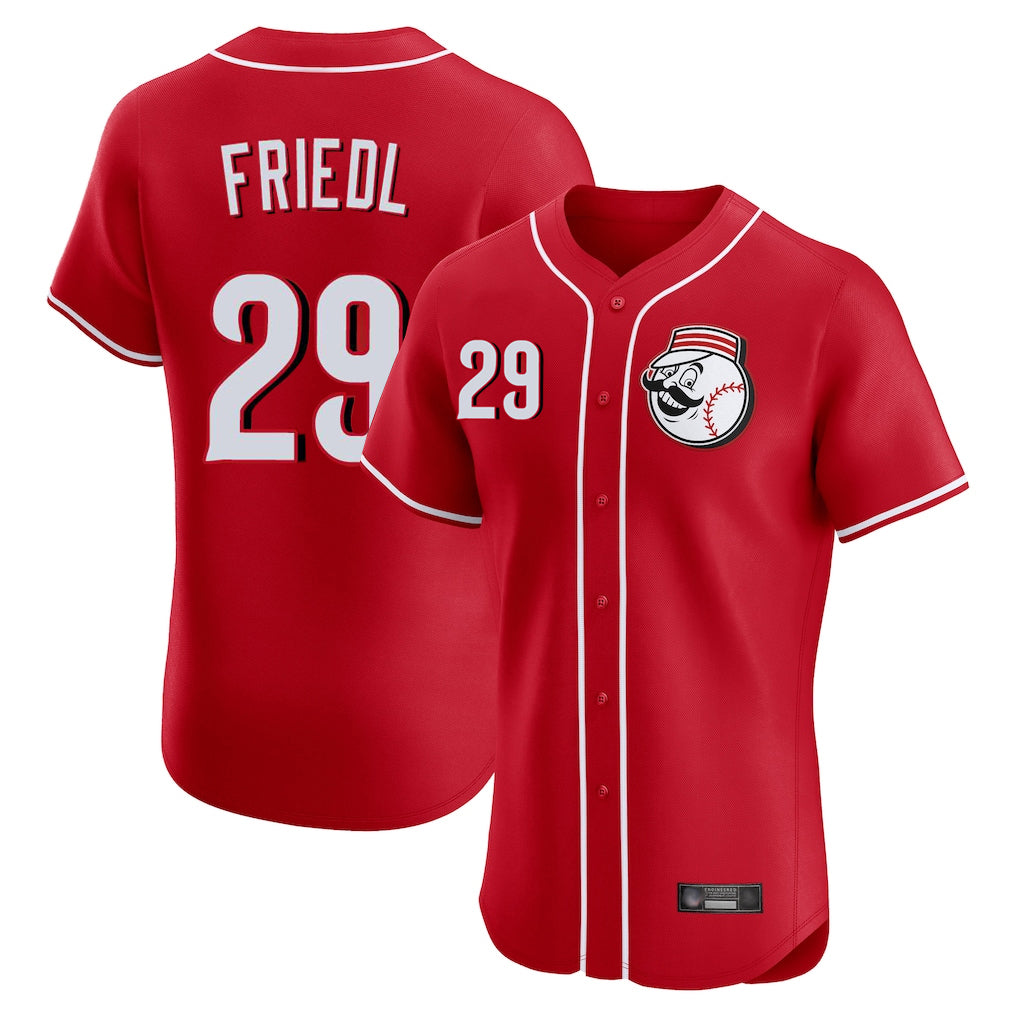 C.Reds #29 TJ Friedl Player Red Limited Elite Home Game Hdoa Stitched Jerseys