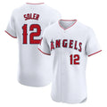 LA.Angels #12 Jorge Soler Player White Limited Elite Hdoa Stitched Home Jerseys