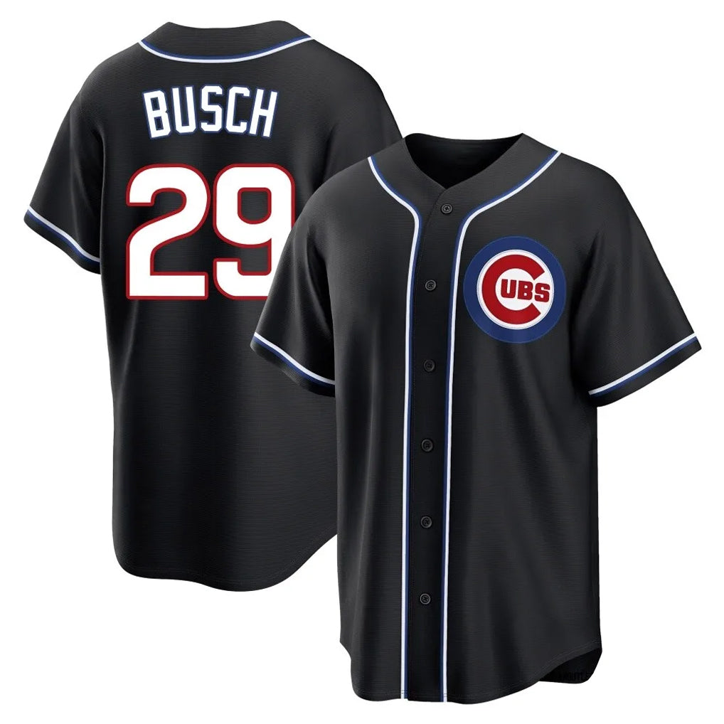C.Cubs #29 Michael Busch Player Black Fashion Out Game Hdoa Stitched Jerseys