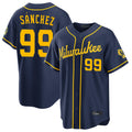 M.Brewers #99 Gary Sanchez Player Navy Home Stadium Game Hdoa Stitched Jerseys