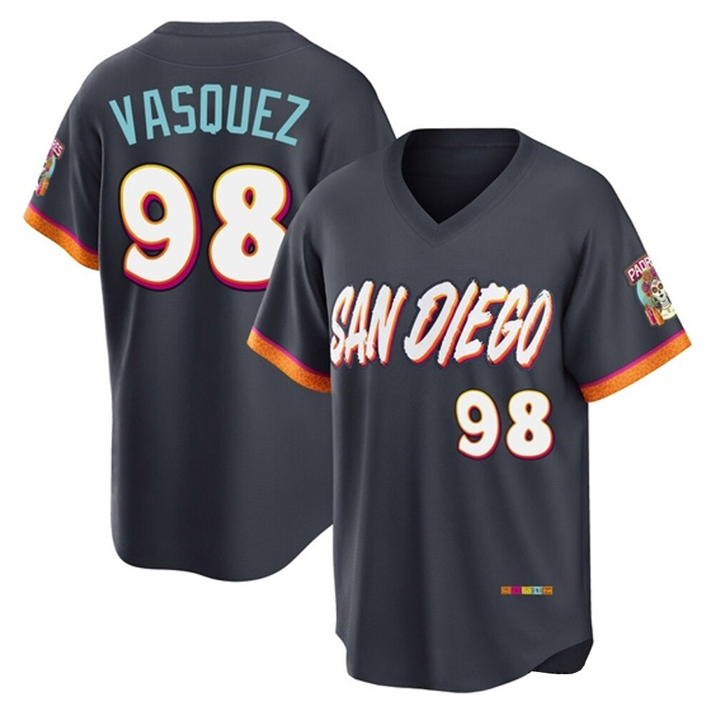 S.Diego Padres #98 Randy Vasquez Player Obsidian 2026 City Connect Home Limited T-shirt Hdoa Stitched Jerseys