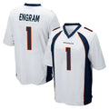 D.Broncos #1 Evan Engram Player White Game Hdoa Stitched Jerseys