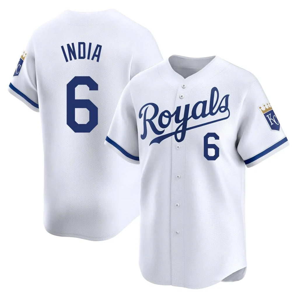 KC.Royals #6 Jonathan India Player White Alt Limited Home Hdoa Stitched Jerseys