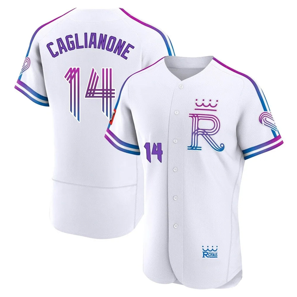 KC.Royals #14 Jac Caglianone Player White 2026 City Connect Limited Elite Home Hdoa Stitched Jerseys