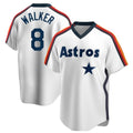 H.Astros #8 Christian Walker Player White Cooperstown Collection T-shirt Hdoa Stitched Jerseys